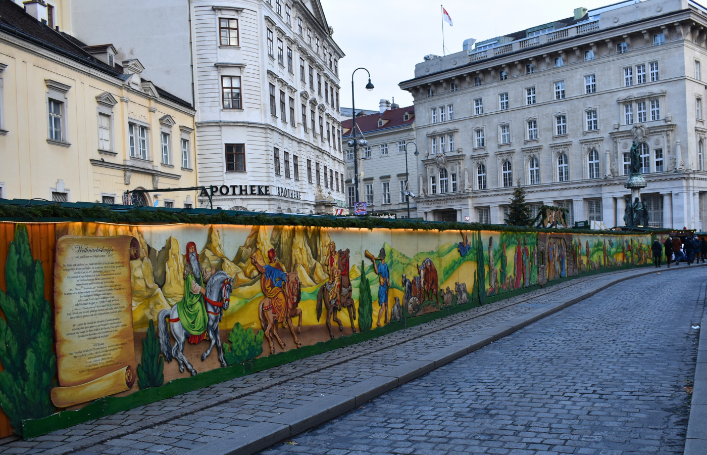 Presepe del mercatino di Freyung a Vienna
